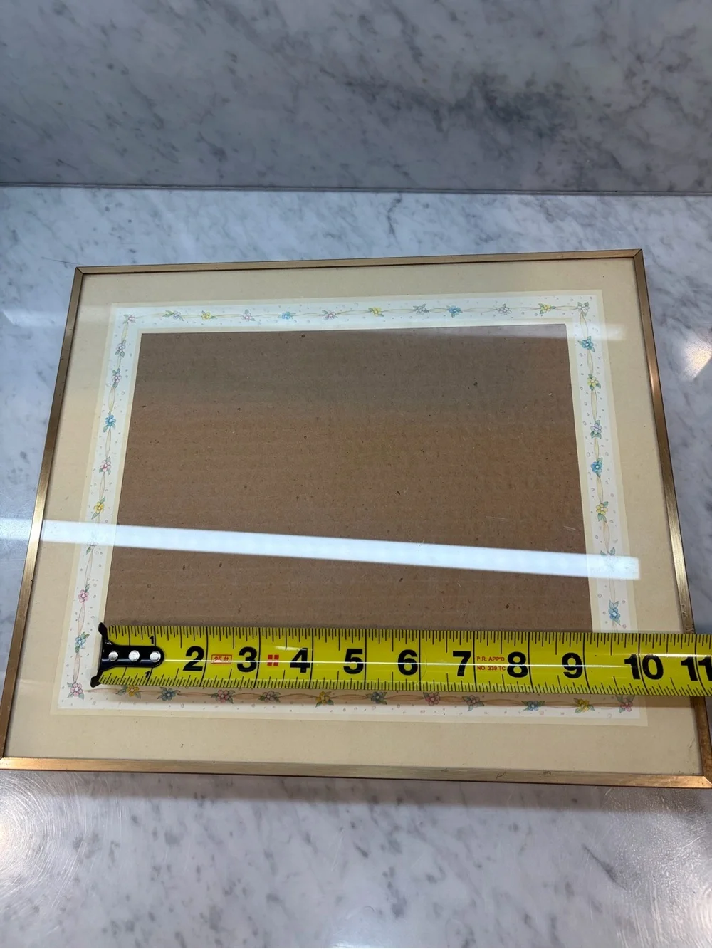Vintage 1980s 1990s Gold Tone Floral Picture Frame 8x10 Cottagecore Decor